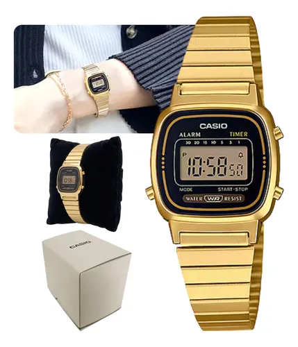 RELOGIO CASIO DIGITAL MINE DOURADO